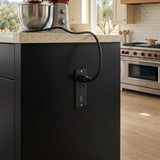 Modern Double-Sided Kitchen Island with Storage and Seating Space-Black