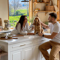 Modern Double-Sided Kitchen Island with Storage and Seating Space-White