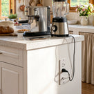 Modern Double-Sided Kitchen Island with Storage and Seating Space-White