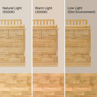 Solid Wood Changing Table with Drawers and Handle-Free Design-Natural