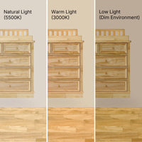 Solid Wood Changing Table with Drawers and Round Knob Handles-Natural