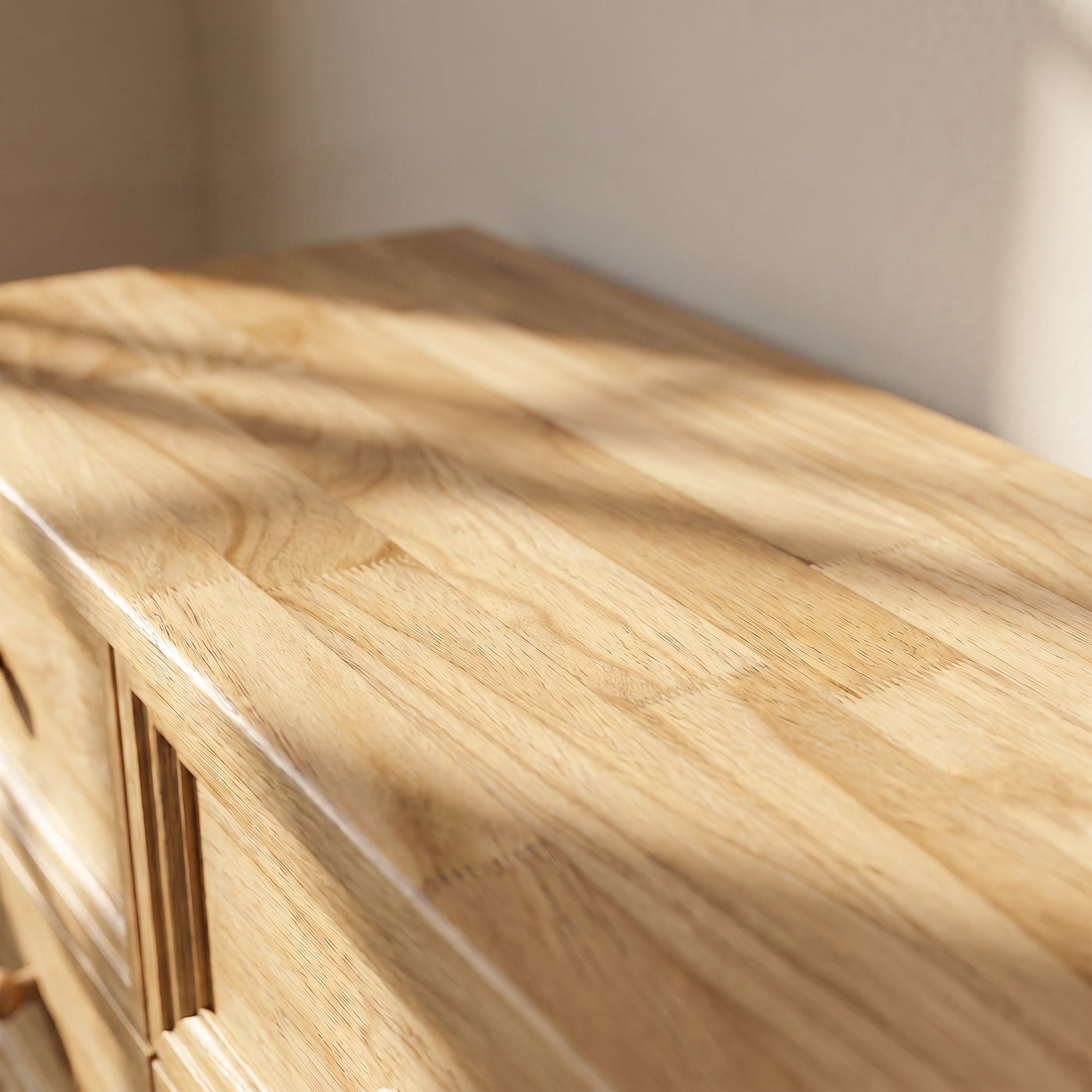 Solid Wood Changing Table with 9 Drawers-Natural