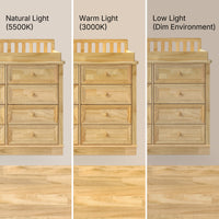 Solid Wood Changing Table with 9 Drawers-Natural
