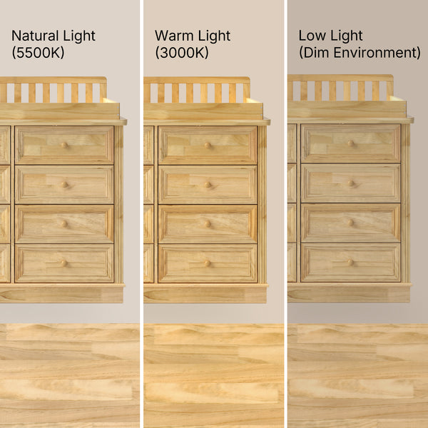 Solid Wood Changing Table with 9 Drawers-Natural