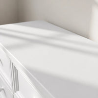 Solid Wood Changing Table with 12 Drawers-White