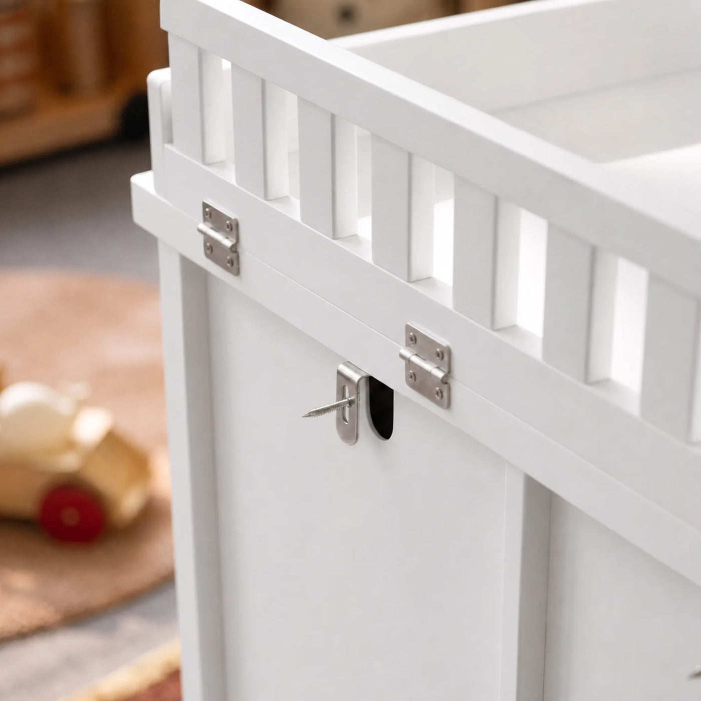 Solid Wood Changing Table with 12 Drawers-White