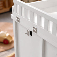 Solid Wood Changing Table with 12 Drawers-White