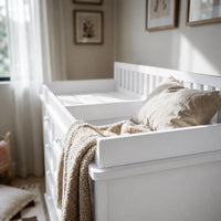 Solid Wood Changing Table with 12 Drawers-White