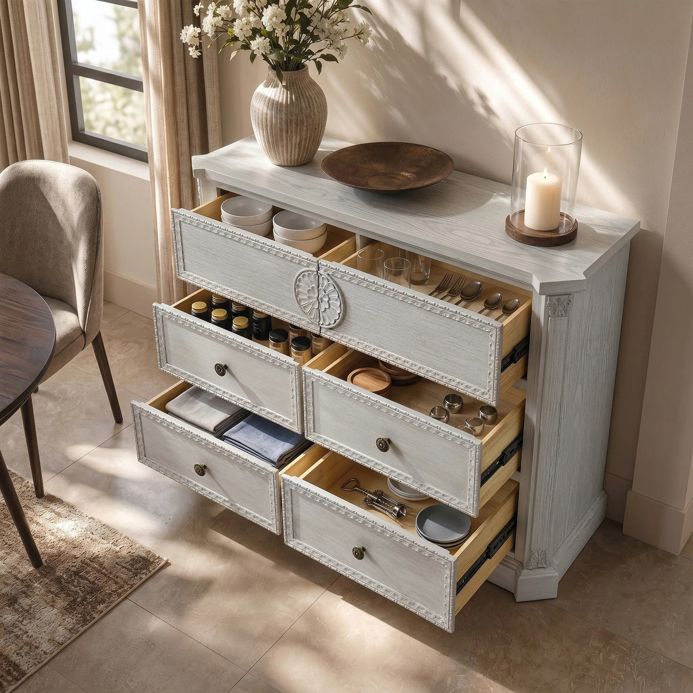 Relievo Carved Drawer Chest