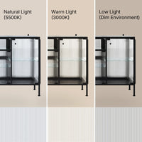 Display Cabinet with LED Lighting and Open Shelving