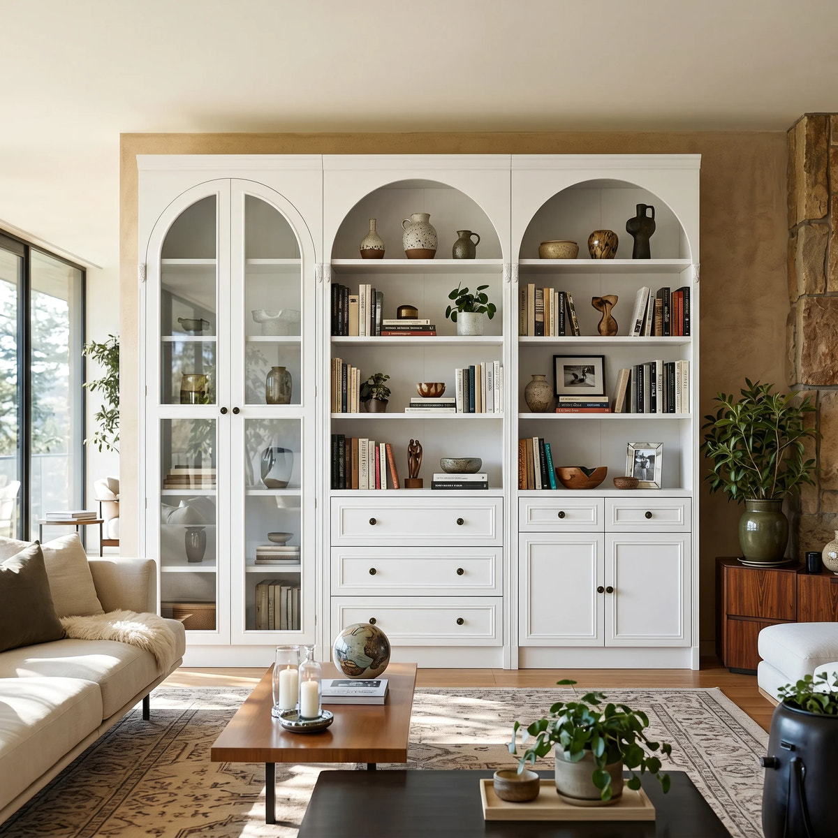 Relievo Grand Arched Storage Display Wall Unit