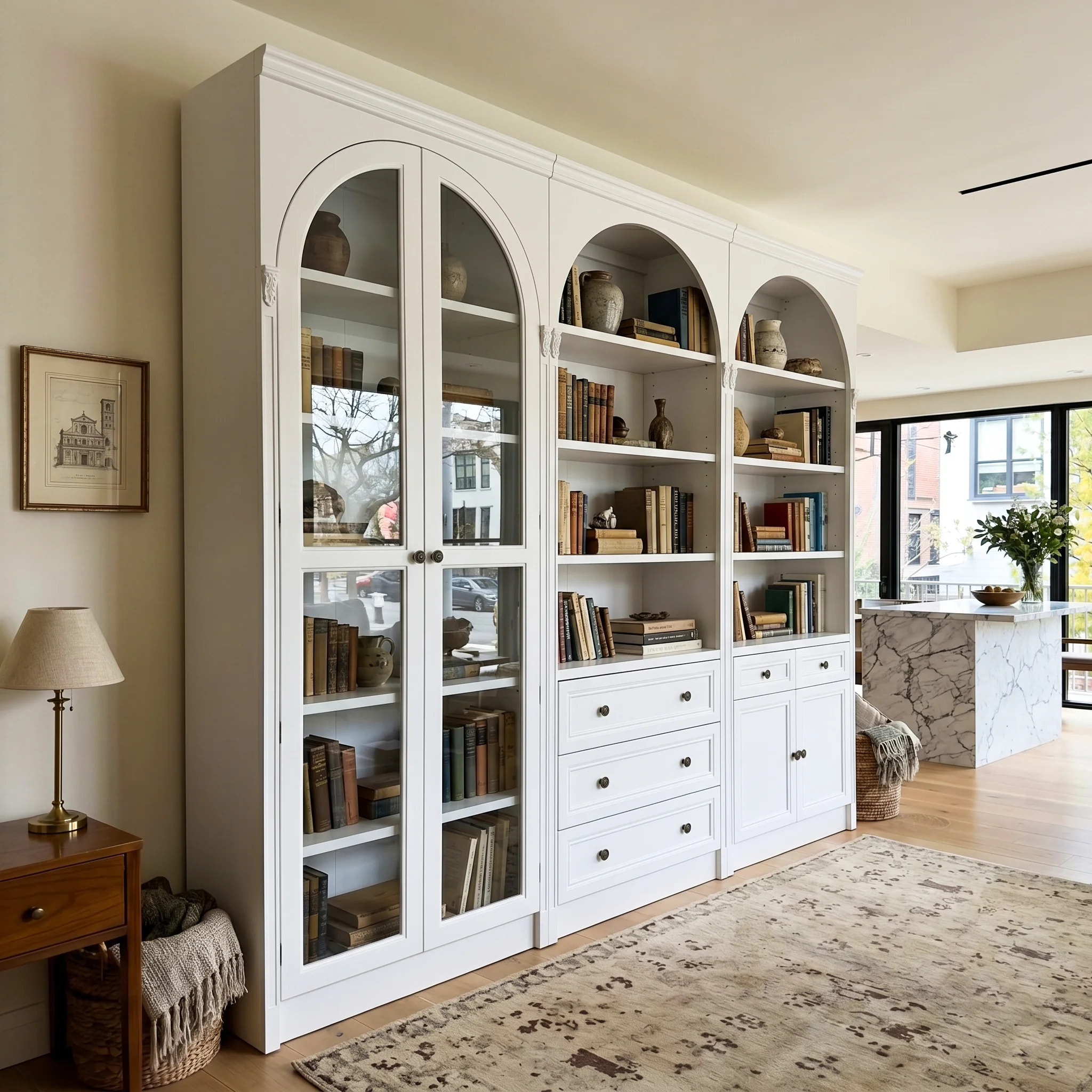 Relievo Grand Arched Storage Display Wall Unit