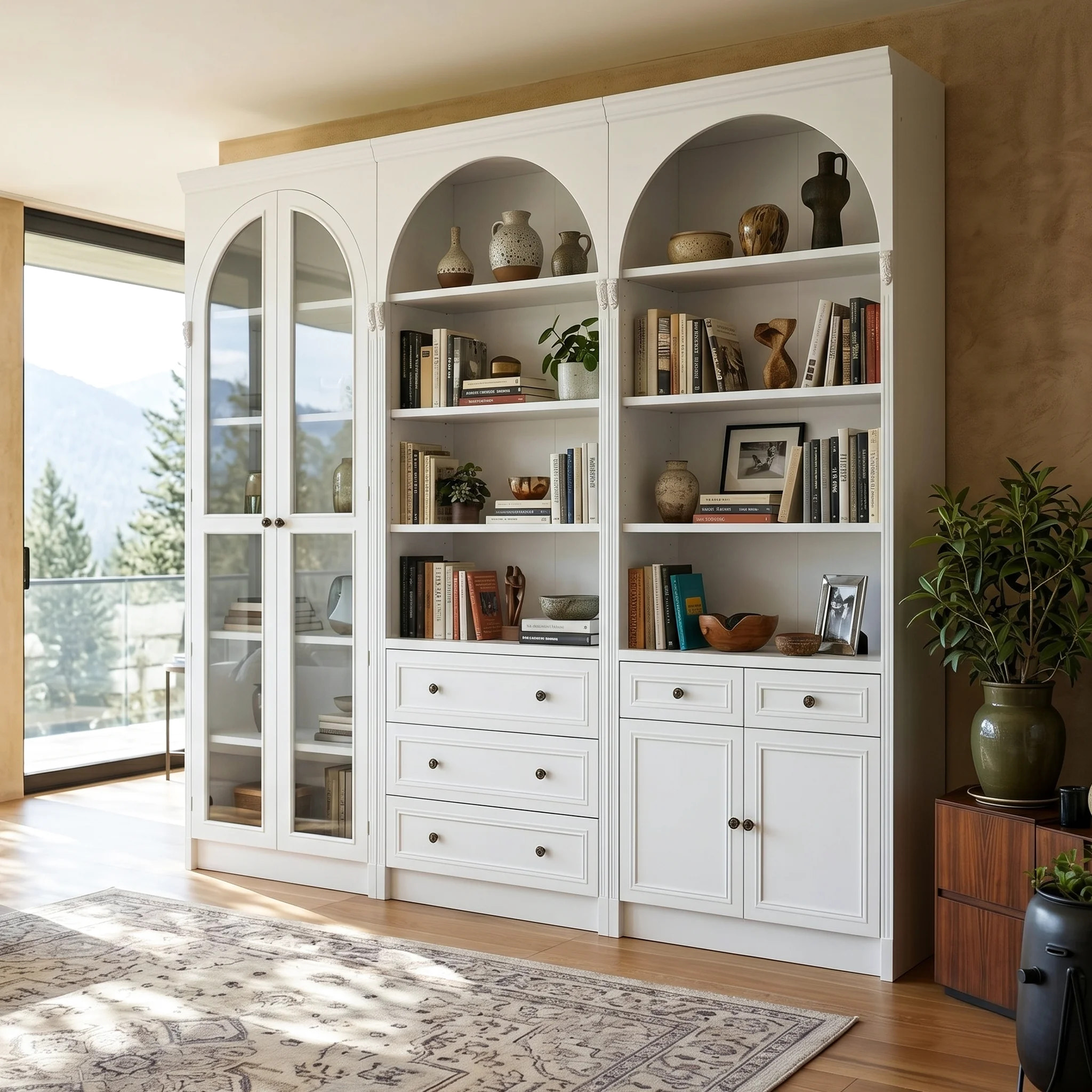 Relievo Grand Arched Storage Display Wall Unit