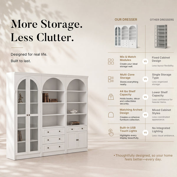 Relievo Grand Arched Storage Display Wall Unit