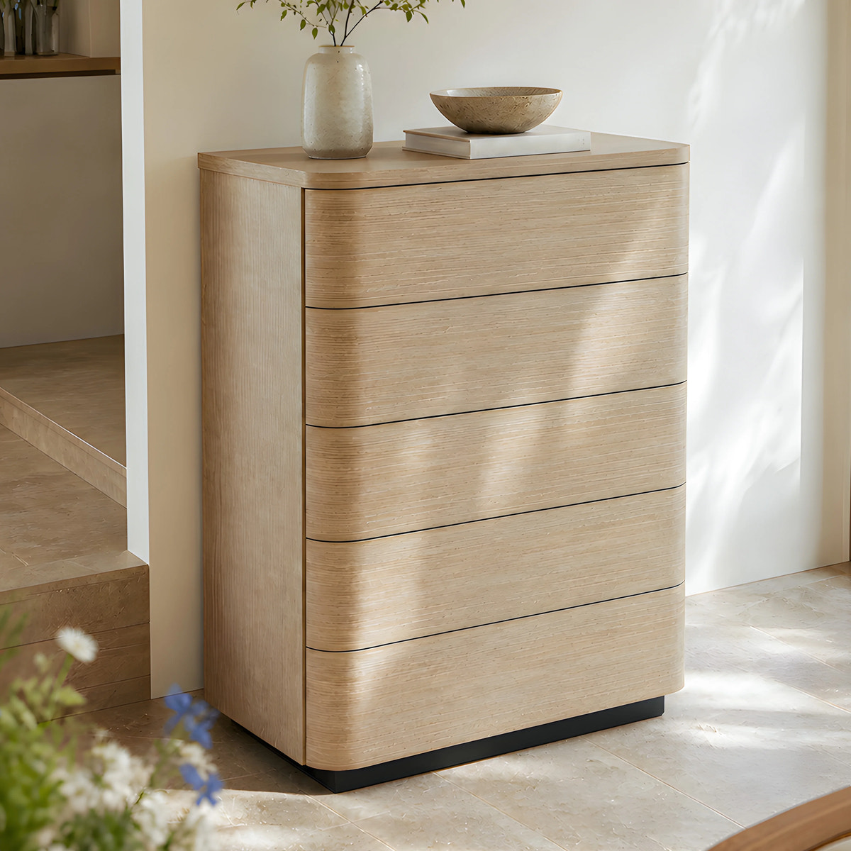 Orbis 5-Drawer Curved Chest