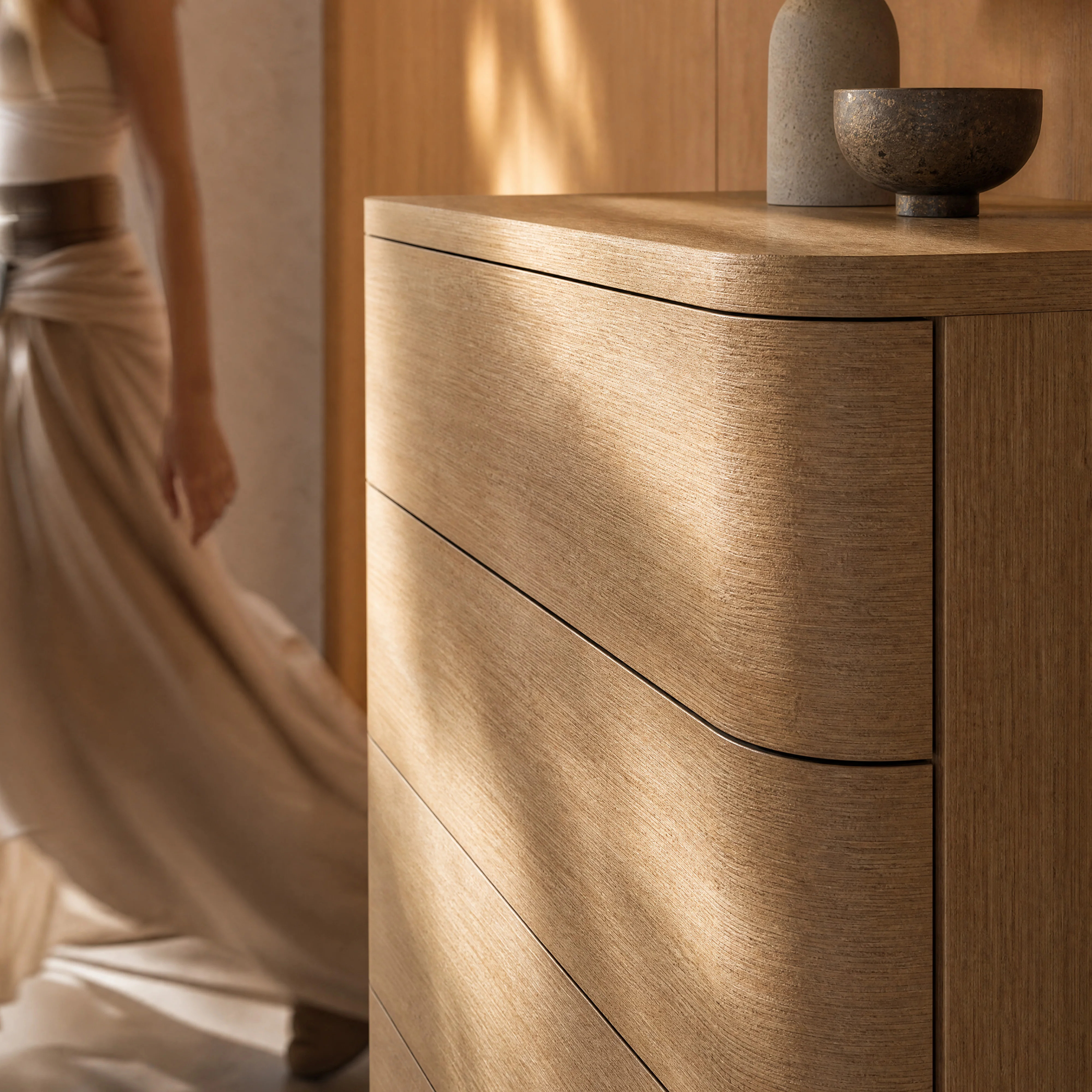 Orbis 5-Drawer Curved Chest
