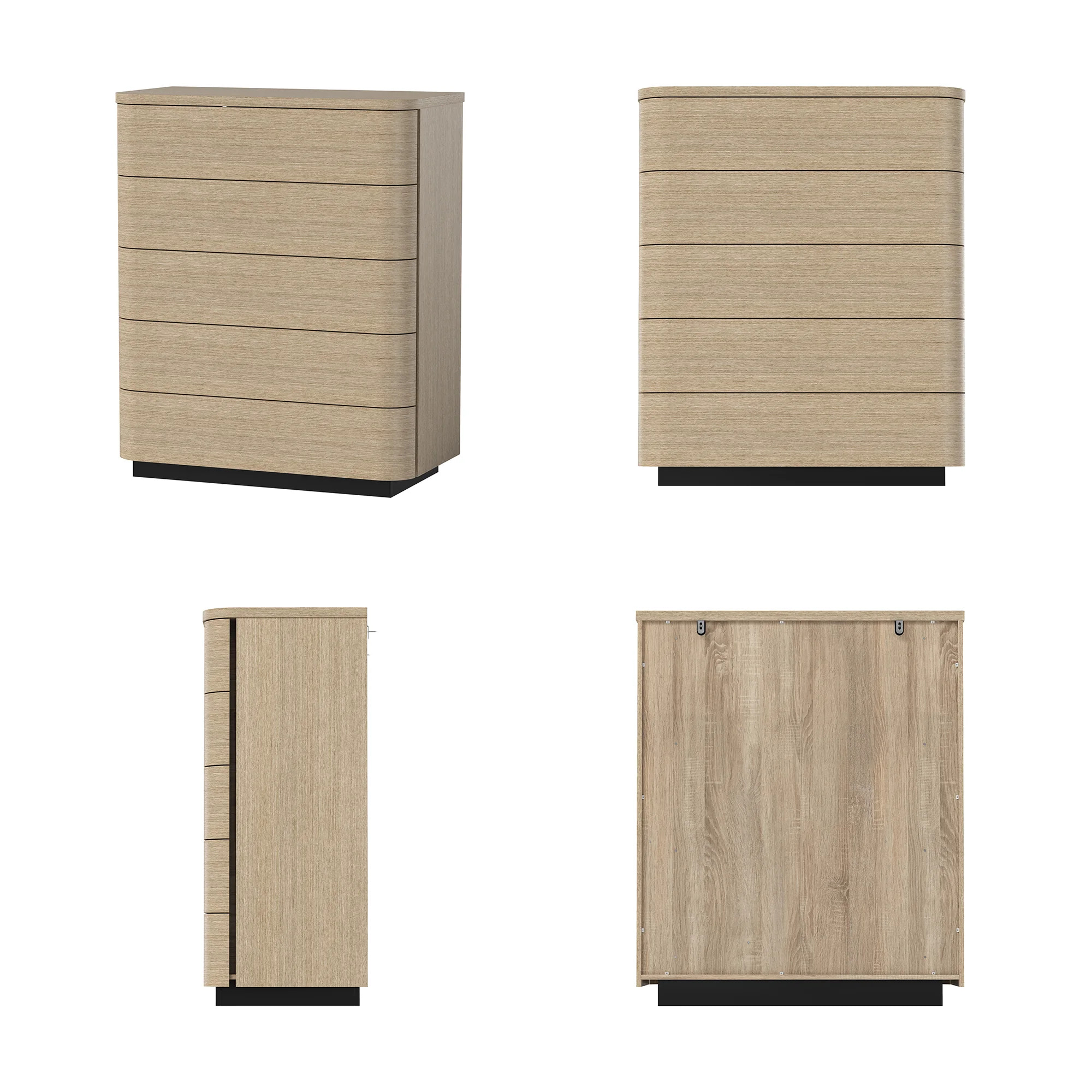 Orbis 5-Drawer Curved Chest