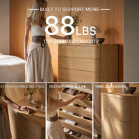 Orbis 5-Drawer Curved Chest