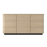 Orbis 9-Drawer Curved Dresser – Oak