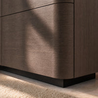 Orbis 9-Drawer Curved Dresser – Black Walnut