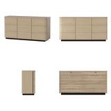 Orbis 9-Drawer Curved Dresser – Oak