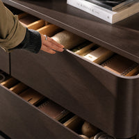 Orbis 9-Drawer Curved Dresser – Black Walnut