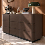 Orbis 9-Drawer Curved Dresser – Black Walnut