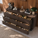 Orbis 9-Drawer Curved Dresser – Black Walnut