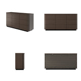 Orbis 9-Drawer Curved Dresser – Black Walnut
