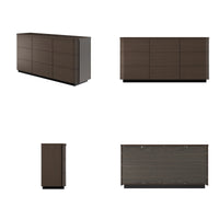 Orbis 9-Drawer Curved Dresser – Black Walnut