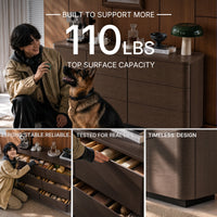 Orbis 9-Drawer Curved Dresser – Black Walnut