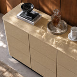 Orbis 9-Drawer Curved Dresser – Natural Wood