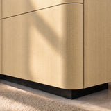 Orbis 9-Drawer Curved Dresser – Natural Wood