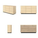 Orbis 9-Drawer Curved Dresser – Natural Wood