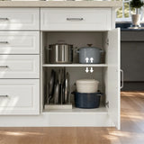 Modern Kitchen Island with Built-In Power Outlet and Dual-Level Tabletop