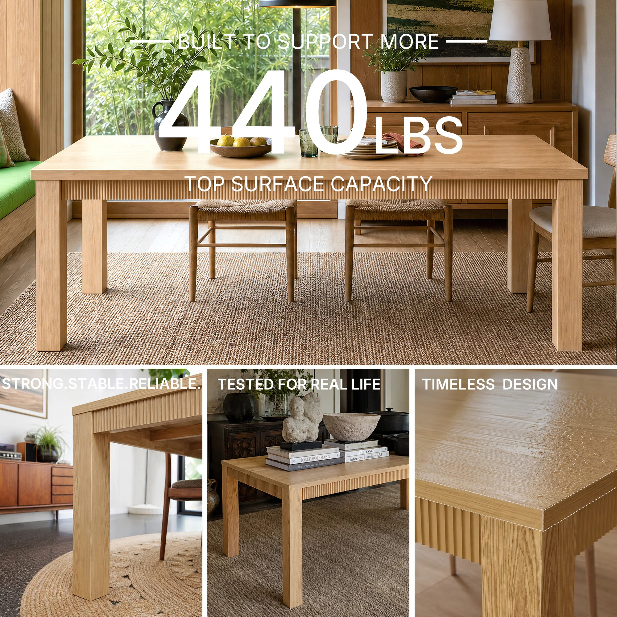 Wave Edge Solid Wood Desk