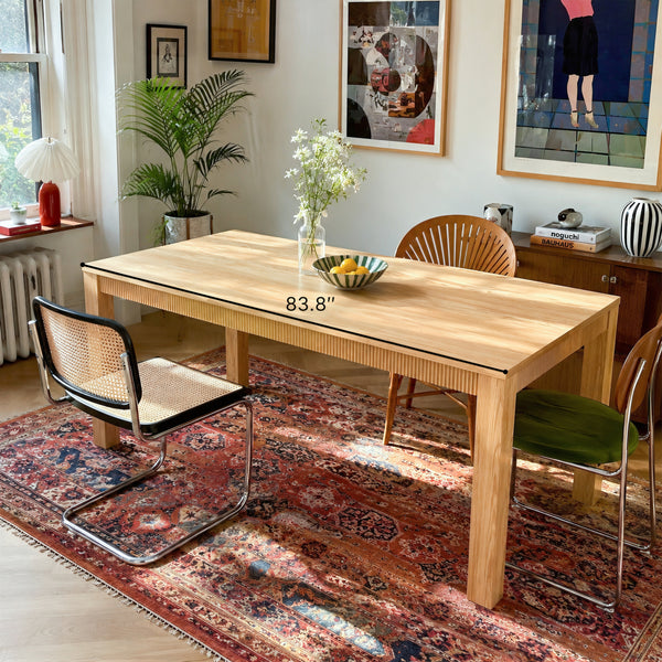 Wave Edge Solid Wood Dining Table