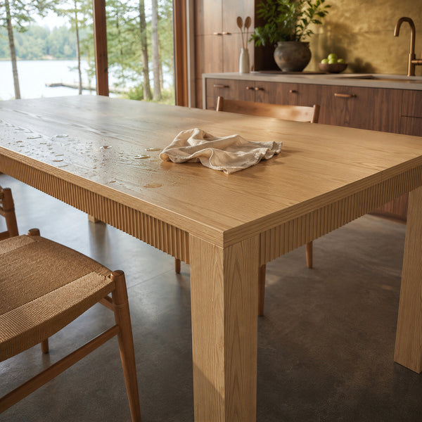 Wave Edge Solid Wood Dining Table
