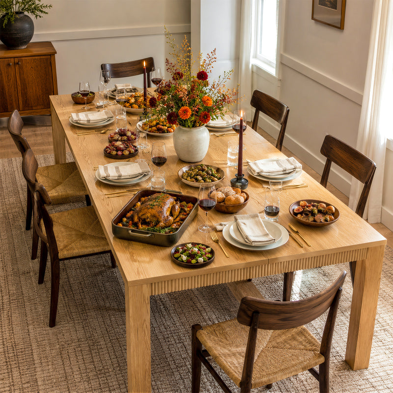 Wave Edge Solid Wood Dining Table