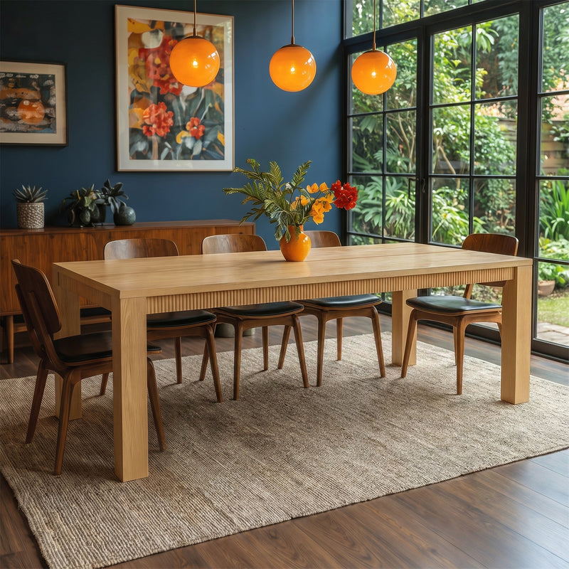 Wave Edge Solid Wood Dining Table
