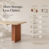 Two-Tone Solid Wood Dining Table