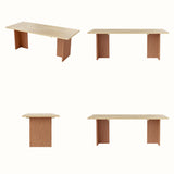 Two-Tone Solid Wood Dining Table