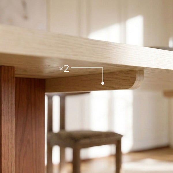Two-Tone Solid Wood Dining Table