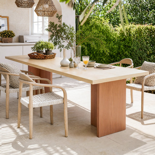 Two-Tone Solid Wood Dining Table