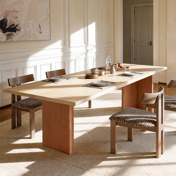 Two-Tone Solid Wood Dining Table