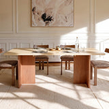 Two-Tone Solid Wood Dining Table