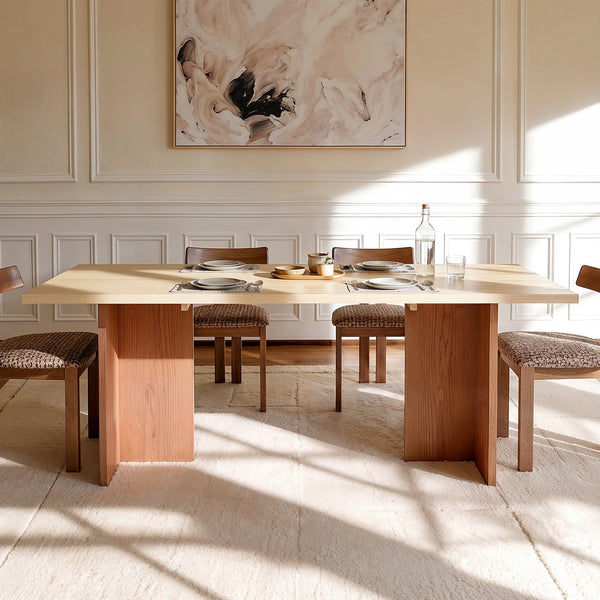 Two-Tone Solid Wood Dining Table