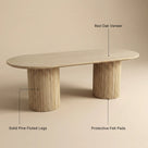 Solid Wood Round Pedestal Dining Table
