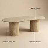 Solid Wood Round Pedestal Dining Table