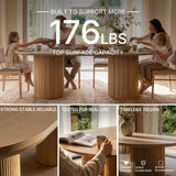 Solid Wood Round Pedestal Dining Table